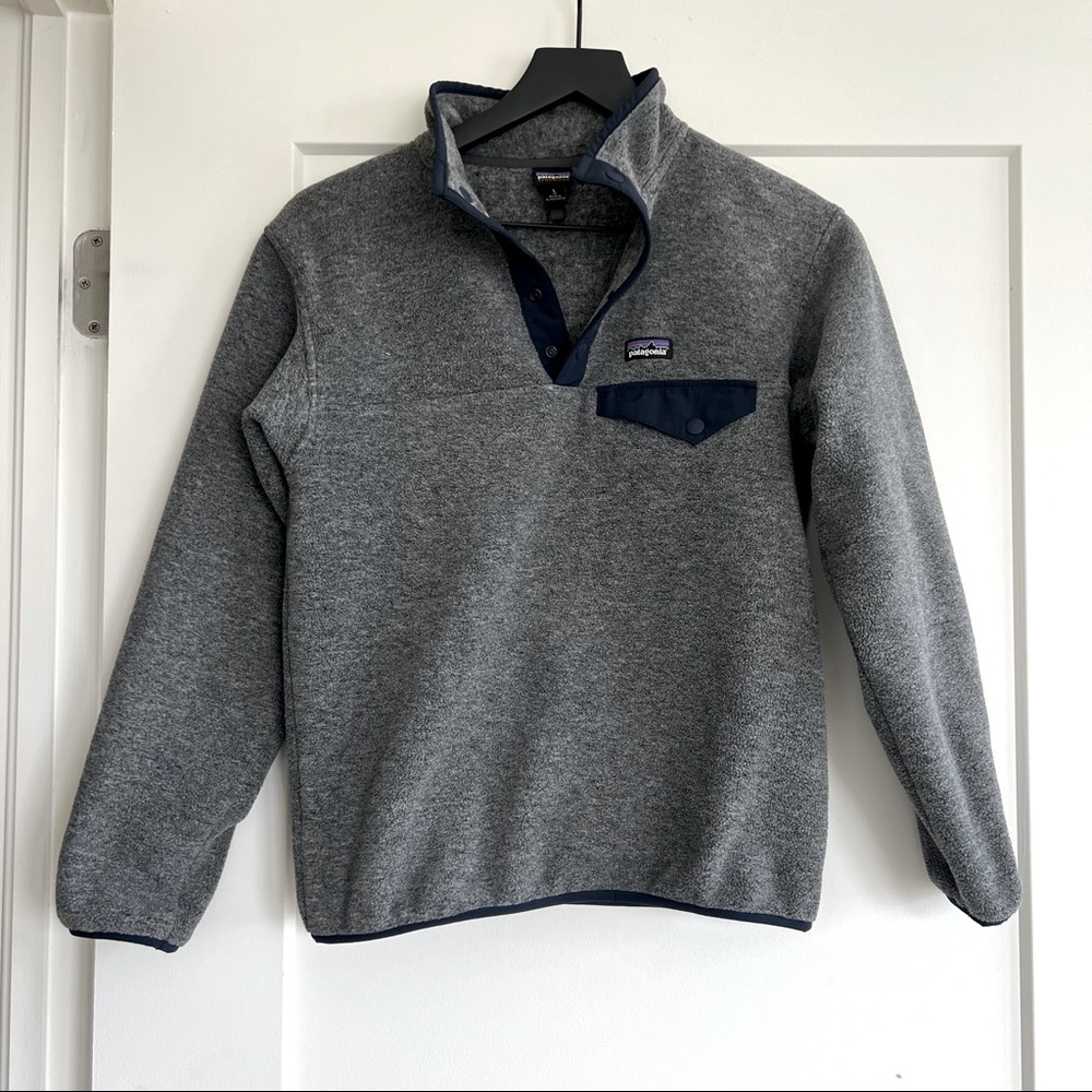 Patagonia Lightweight Synchilla Snap-T Pullover Gray/Navy